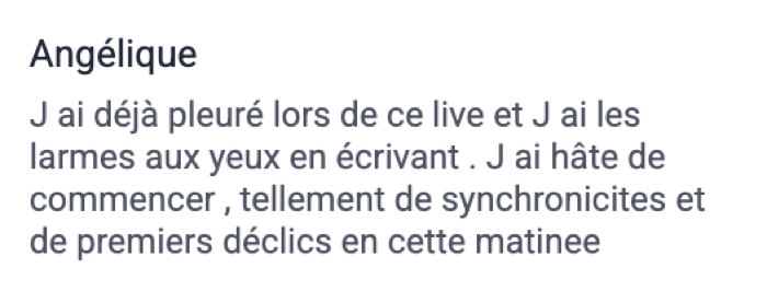 Témoignage de participant 27