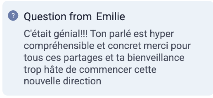 Témoignage de participant 3