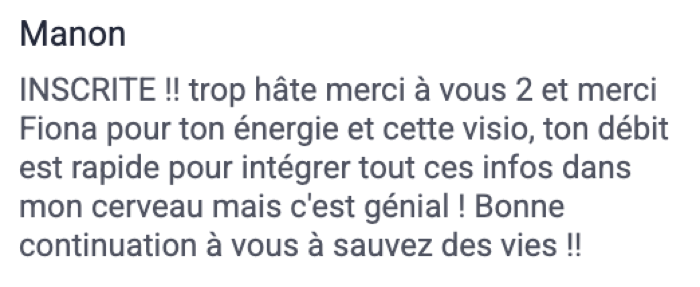Témoignage de participant 29