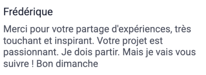 Témoignage de participant 50